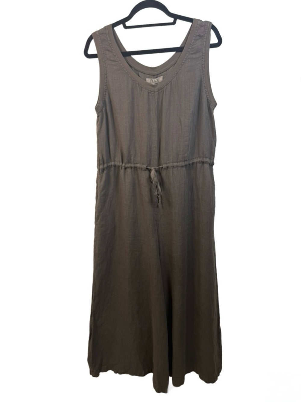Flax Brown Lightweight Linen urban jumpsuit